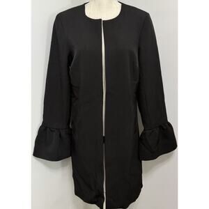 Long Tall Sally Black Bell Sleeve Long Formal Business Evening Jacket US 8 UK 12